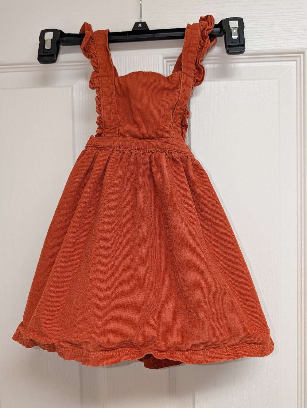 Ruffle Butts Corduroy Dreas Rust Orange 3T - Picture 3 of 6
